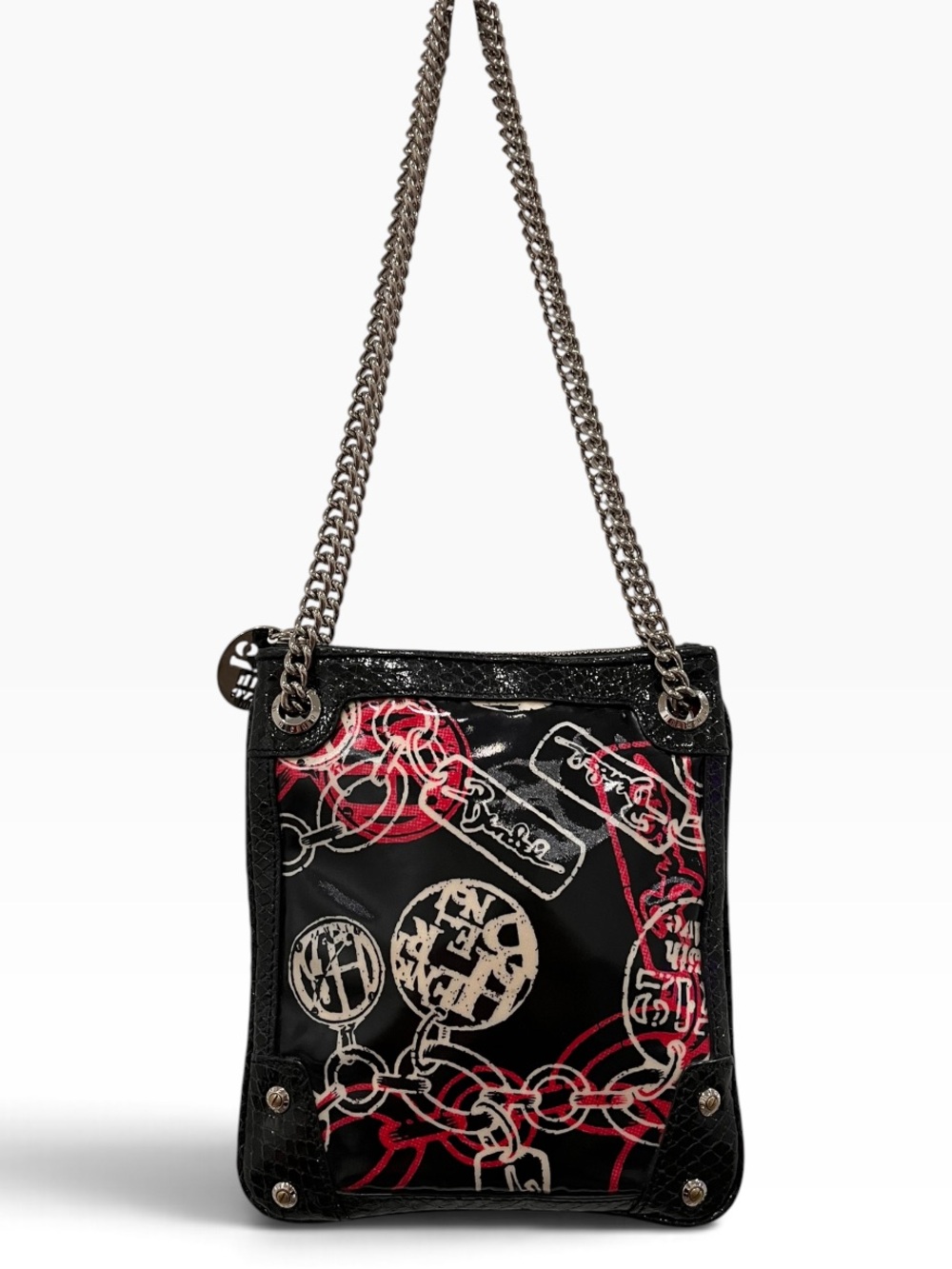 Henri Bendel "712" Fifth Avenue Graffiti Chain Strap Bag NWOT - Picture 5 of 8